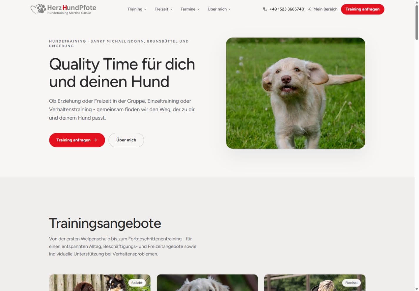 Website von HerzHundPfote